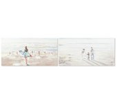 Cuadro DKD Home Decor Playa 120 x 3,7 x 60 cm (2 Unidades)