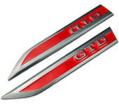 2Pcs Car Fender Side Emblem Sticker for VW GTD Logo Golf Passat Jetta Touareg Tiguan Polo Bora Touran T-cross Badge Accessories