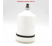 Spray Gun Cup 1pcs Plastic Sprayer Cup White Spray Paint Cup G3/8 Air Spray Gun Cup Air Spray Gun Tank For NTOOLS Spray Gun Cup