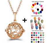 Mexico Style Tree Of Life Angel Necklace 16MM Music Ball Vintage Pregnancy Necklace Aroma Essential Oil Diffuser Locket Pendant