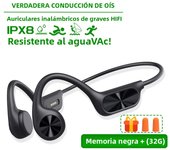 IPX8 Waterproof Swimming Diving Bone Conduction Headphone Bluetooth 5.3 Bass Wireless Headset MP3 (32G) Player fitness Earphone