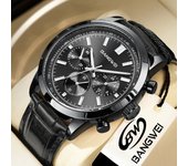 LIGE Top Brand New Men Watches Leather Strap Luxury Waterproof Sport Quartz Wristwatch Military Watch Man Clock Reloj Hombre+Box
