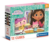 Puzzle Infantil Rompecabezas 12 cubos La Casa de Gabby (Clementoni 41193.1)