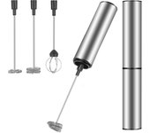 Milk Frother Handheld Coffee Frother Electric Whisk, USB Rechargeable Foam Maker Bubbler Egg Beater for Hot Chocolate