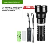 Most Powerful XHP190 LED Diving Flashlight High Power 18650 26650 Rechargeable Diving Torch IPX8 Waterproof Underwater Lantern