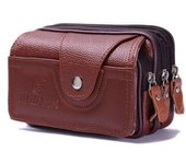 PU Leather Hand Bags For Men Large Capacity Money Purse Cell Mobile Phone Pocket Women Soft Double Zipper Male Clutch Bags