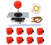 Jp Original Sanwa 8YT Joystick Obsf 30 Push Button Octagonal Restrictor Zero Delay Neo Geo Coin Pusher Arcade Game Machine Diy