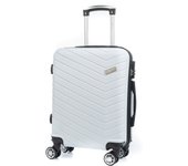 DAM Maleta de cabina Trolley en material ligero de ABS de alta resistencia. Cerradura numérica, 4 ruedas dobles extraíbles y giratorias 360°. 55x38x20Cm