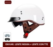 New Standard Electric Motorcycle Helmet Four Seasons Universal Retro Half Helmet Cruise Motorcycle Helmet for Men and Women