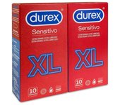 Durex sensitivo xl duplo 2x10 preservativos