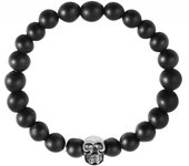 Raptor® Pulsera Bola de Pedra Natural com Elemento de Caveira em Aço Inoxidável