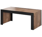 Mesa de café Charlotte 146 , Muebles ES, Aglomerado laminado, Negro, 120 x 60 x 50cm