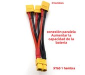 2 Way 3 Way Battery Adapter Cable Y-shaped Harness Connector XT60 XT90 Series Line T Head XT60 Parallel Line Connectors/wiring