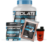 PACK MUSCLEFIT ISOLATE 2kg + Creatina 300g + Harina de Avena 1kg + Shaker (regalo)│MUSCLECULT│Mas musculos