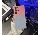 Magnetic Wireless Charge Gradient Case For Samsung Galaxy S25 S24 S23 S22 S21 S20 Plus Ultra For Magsafe Liquid Silicone Cover