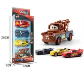 4pcs Racing Car McQueen Teeth Jackson Alloy Toy Car Set Toy Combination Cartoon Model Power Racing Birthday Children's Gifts