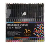 Fineliner-Juego de bolígrafos de Colores, rotuladores de Punta FINA de 0,38mm, 12/24/36 piezas, Perfectos para Tomar notas y Diarios