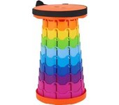 Taburete Plegable Portátil, Taburete Telescópico Ligero y Duradero para Actividades al Aire Libre como Viajes, Pesca, Senderismo y Camping (Multicolor)
