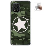 Tumundosmartphone Funda Gel Tpu para Xiaomi Mi 10 Lite diseño Camuflaje 01 Dibujos