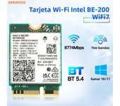 BE200 WiFi7 Network Adapter Bluetooth 5.4 Triple Band 2.4G/5G/6GHz M.2 Wireless Adapter Antenna Better Than WiFi 6E AX210