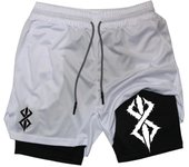 Graphic 2 in 1 Athletic Shorts for Men Gym Workout Running Performance Shorts with Phone Pocket Quick Dry Breathable Lightweight