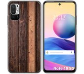 Tumundosmartphone Funda Gel Tpu para Xiaomi Redmi Note 10 5G / POCO M3 PRO 5G diseño Madera 05 Dibujos