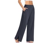 Women Yoga Pants Casual Summer Wide Leg High Waist Fitness Long Trousers Exercise Running Jogging Female Sports Flare Pants