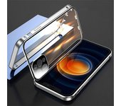 360°Full Protected Metal Magnetic Double-Sided Glass Snap Lock Phone Case For iPhone 16 Pro Max 14 13 12 15 Pro Max Bumper Cover