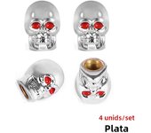 4Pcs/Set Universal Car Skull Style Antirust Copper Core Motorcycle Bike Car Wheel Tyre Tires Valve Stem Caps