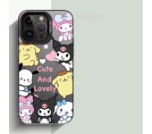 Sanrio Cute melody Phone Case for iPhone 13 Pro Max 15 7 8 Plus 11 Pro XS Max 14 Plus XR X 12 Mini Clear Cover