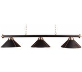 Lámpara Billar 3 Tulipas Cuero Negro 3274.007Billar,Lamparas Billar,Lamparas Billar,Billar,Lamparas Billar