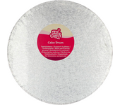 Glotomania - Cake Drum Redondo Plateado (Funcajes) - 27,5 Cm Ø - Resistente