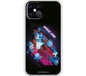 Funda original compatible con iPhone 12 o 12 Pro con un diseño de Space Jam Fondo Negro