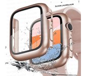 Tempered Glass+cover For Apple Watch 41mm 45mm 44mm 40mm 42mm 38mm PC bumper Screen Protector Case iWatch series 6 5 4 3 se 7 8