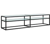 Mueble TV combinadoMueble de TV vidrio templado color mármol blanco 180x40x40,5 cm