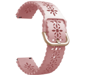 18mm Silicone SmartWatch Strap For Garmin Venu 3S/Venu 2S/Vivoactive 4S/Forerunner 265S 255S Bracelet Rose Gold Buckle Wristband