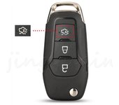 jingyuqin 10pcs 2/3/4Button Flip Folding Car Key Shell Case For Ford Focus Fusion Mk2 Mk7 Explorer Ranger HU101 Blade