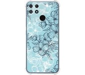 Funda Silicona Antigolpes para Realme Narzo 50A diseño Flores 03 Dibujos