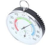 Higrómetro/termómetro para interiores y exteriores, termómetro de pared, termómetro de dial meteorológico de alta precisión, higrómetro