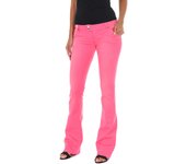 MET-Pantalon Tejano Largo con bajos acampanados 10DBF0432-G290 para Mujer
