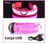 LED Glowing Dog Collar Adjustable Flashing Rechargea Luminous Collar Night Anti-Lost Dog Light HarnessFor Small Dog Pet Products