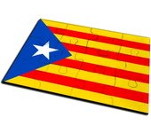 PUZZLE PEQUEÑO 12 PIEZAS CATALUÑA BANDERA EMBLEMA LOGO rompecabezas puzle independencia libertad catalan