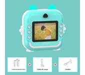 Q5 Kids Camera Instant Print Photo Children Inkless Mini Printer Digital Camera 32G TF Card Video Educational Toys Boy Girl Gift