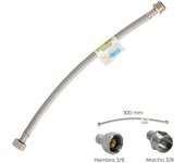 Latiguillo Flexible Acero Inoxidable Macho 3/8 - Hembra 3/8 - 300mm