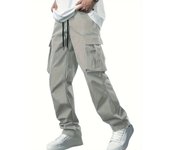 Men's loose straight leg workwear pants, men's spring and autumn American style pants, draped wide leg pants, men's