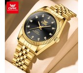 OPK 6027 Watches For Men Stainless Steel Quartz Watch Zircon Scale Wristwatch Waterproof Luminous  Automatic Watch Reloj Hombre