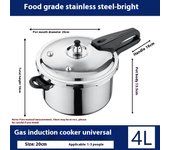 Cecodadi - Olla Express Rápida de Acero Inoxidable 18/10, Sensor de Presión, Cierre Fácil y Cómodo, Cocina Sana, Inducción, Ahorro Energético