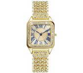 Reloj para mujer con letras romanas, lleno de diamantes, forma cuadrada, movimiento de cuarzo