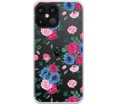 Funda original compatible con iPhone 12 Pro Max - Patron flores azules y rojas