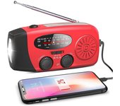 Rádio de emergencia, Rádio portátil pequeña am FM, Raios pilhas de emergencia, transstores Raios Pequeños con manivela solar alarm SOS, versátilla candeeiro reprodutor para Cortes de Energía